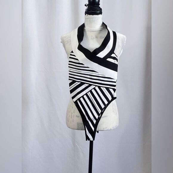 Balmain Striped Jacquard-Knit Bodysuit size 34/ us size 2 - Picture 5 of 12